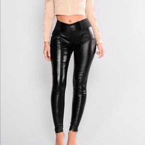 Brand New Black faux leather leggings